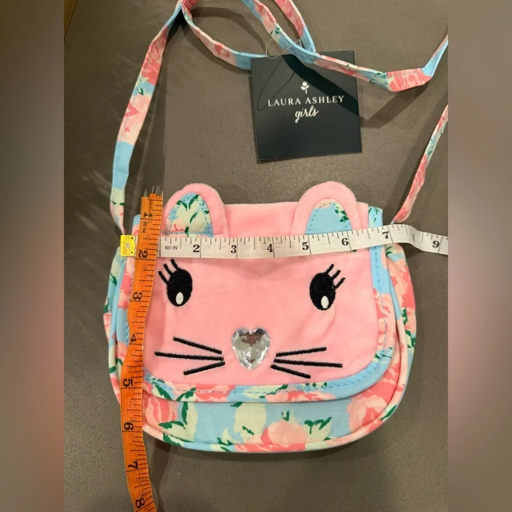 Laura Ashley Pink Floral Cat Kids Bag NWT